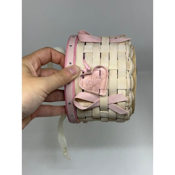Longaberger Horizon of Hope Basket Tie-On | Floral Liner & Heart Charm 2006 READ - Picture 5 of 8